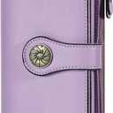 Travelambo Women's Wallet RFID Blocking Trifold Clutch Large Capacity Credit Card Holder Travel Purse