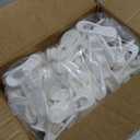 SHENLIU 100 Pack Multi-Purpose Hanger Clips for Hangers, 2.75 Inch White Plastic Clothing Clips for Skirt Pant Hangers Ideal for Jeans, Skirts, Sweaters & Pant