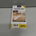 2 x 4 Clear Silicone Wall Protector Strips  Self-Adhesive Door Slam Stoppers & Noise Dampening Bumpers for Cabinets, Car, Toilet Lids, Drawers, Shower  5.5" x 0.7" x 0.2" by Vellax