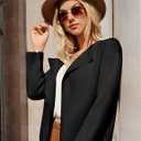 GRACE KARIN Womens Cropped Knit Sweater Blazer, Oversized Open Front Jackets 2026 Spring, Laple Cardigans Dressy Casual (Black)