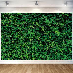 Green Leaves Backdrop Wall Banner Greenery Photography Background for Home Outdoor Birthday Party Baby Shower Decoration Supplies 70.8 x 47.2 Inch