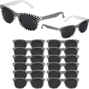 16Pcs Checkered Sunglasses, Race Car Sunglasses Party Favors, Summer Pool Beach Accessories, Racing Theme Birthday Gifts