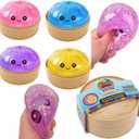 Glitter Dumpling Squishy,Dumpling Squishy Mystery Box,Squeeze for Stress Relief (Aurora Random-1pc), 3.94" X 3.94" X 1.97"