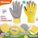 6 Pairs Children Gardening Gloves Toddler Yard Work Gloves Kids Rubber Coated Soft Gloves for Youth Girls Boys
