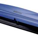 Bostitch Office Premium 3 Hole Punch, 12 Sheet Capacity, Metal, Rubber Base, Easy-Clean Tray, Silver (Blue)