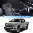 Front Side Window Sun Shade with Suction Cups for 2017-2022 Fo-rd F250 F350 Super Duty 2Dr 4Dr Pickup, Foldable Window Sunshade Sun Visor Protector, Side Window Shades Blocks UV Rays Heat