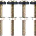 Toilet Tank to Bowl Bolt Kit 6101 Heavy Duty 4Pcs, M8 Toilet Tank Replacement Kit Universal Design Fit Most Toilets, Compatible with Fluidmaster 6101 , Pack of 4