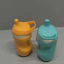 Tommee Tippee Insulated 9oz Sporty Spout Toddler Water Bottle, No Spill, Sippy Cups for Toddlers 1-3, Two-Piece Valve Helps Stop Spills, Light Blue & Orange, BPA Free, Pack of 2