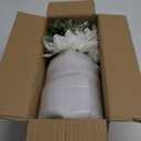 Faux Flowers with Vase,Artificial Silk Flowers in Vase, Fake Plant Eucalyptus and Willow,Flower Arrangement for Home Farmhouse kitchen Dining Table Centerpiece Decorations Coffee Table Decor (White)