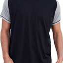 Merino Wool Crewneck T Shirts for Men for Work Out Athletic Running, Moisture Wicking Breathable Mens Soft Tshirts (XXXL, Black Raglan Tee)