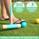 GoSports Six Player Croquet Set - Choose Deluxe (35") or Standard (28") - Modern Wood Design