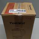 TOPWIT Electric Kettle Glass Hot Water Kettle, 2.0L Water Warmer, BPA-Free Stainless Steel Lid & Bottom, Tea Kettle with Fast Heating, Auto Shut-Off & Boil Dry Protection (2.1 Quarts)