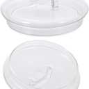 Hemoton Glass Jar Replacement Covers 2pcs Beverage Dispenser Lid Glass Replacement Lid for Beverage Food Storage Jar Glass Jar