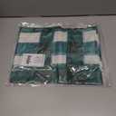 NICETOWN Valences Buffalo Check Kitchen Tier Curtains, Classic Plaid Gingham Farmhouse Window Curtain Valance for Windows Living Room Bedroom, Rod Pocket, Green & White, 52"x 18"