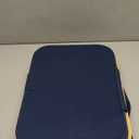 LONBET Laundry Basket with Lid, Made from Breathable Fabric | Aesthetic Clothes Hampers for Laundry with Side Handles & Sturdy Bamboo Frame (26 Gallons - Single, Blue)