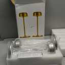 Rechargeable 2 Pack Cordless Table Lamps, 5000mAh Portable LED Table Light, 3 Color Stepless Dimming Battery Powered Metal Table Lamp for Outdoor Patio/Bedroom/Camping.(Silver)