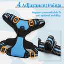 rabbitgoo Dog Harness No Pull with 2 Leash Clips, Adjustable Soft Padded, Reflective Oxford No Choke Pet Vest with Easy Control Handle for Small Dogs, Blue, S