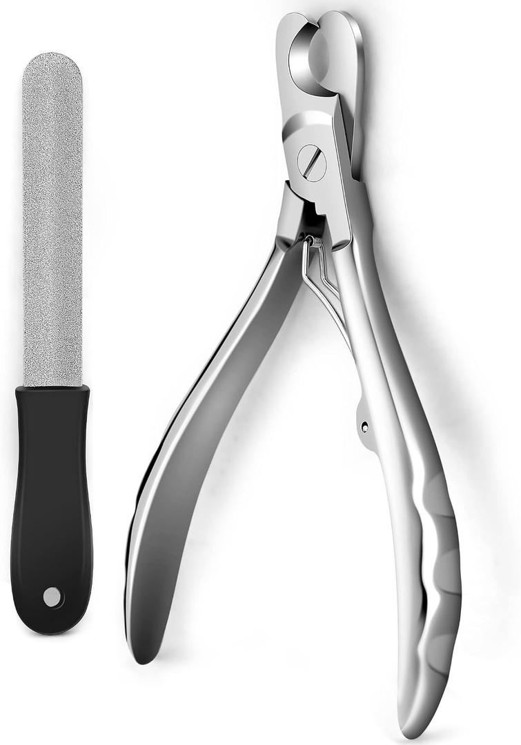 Gobeigo Upgrade Wide Open Dog Nail Clippers for Large Dogs Cut Like Butter, Heavy Duty Dog Nail Trimmer Full Metal Razor Sharp Professional for All Dogs Cats with Thick Toenail