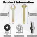 Electric Drill Angle Grinder Connecting Rod Set,2 Set Angle Grinder Attachments Set,New Drill Arbor Mandrel Adaptor with Replacement Grinder Flange Nuts and Spanner Wrench Conversion Tool (10mm)