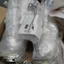 Rinweey 26" Silver Table Lamps Set of 2 for Living Room, Touch Control Bedside Lamp with USB Charging Ports, 3-Way Dimmable Brushed Nickel Bedroom Lamps for Nightstand (2 LED Bulbs Included)