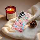 for Samsung Galaxy S23 FE Case, Coastal Life Pattern, Military-Grade Drop Protection, Pink Paradise Soft Slim TPU Protective Cover with Camera Protection for Girls