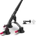 NEEWER Triple Suction Cup Car Mount Kit with 2in1 Extension Pole/Selfie Stick, Quick Release Outside Windshield Magic Arm Camera Mount Compatible with Insta360 Action Cam, Cleaning Cloth, CA065