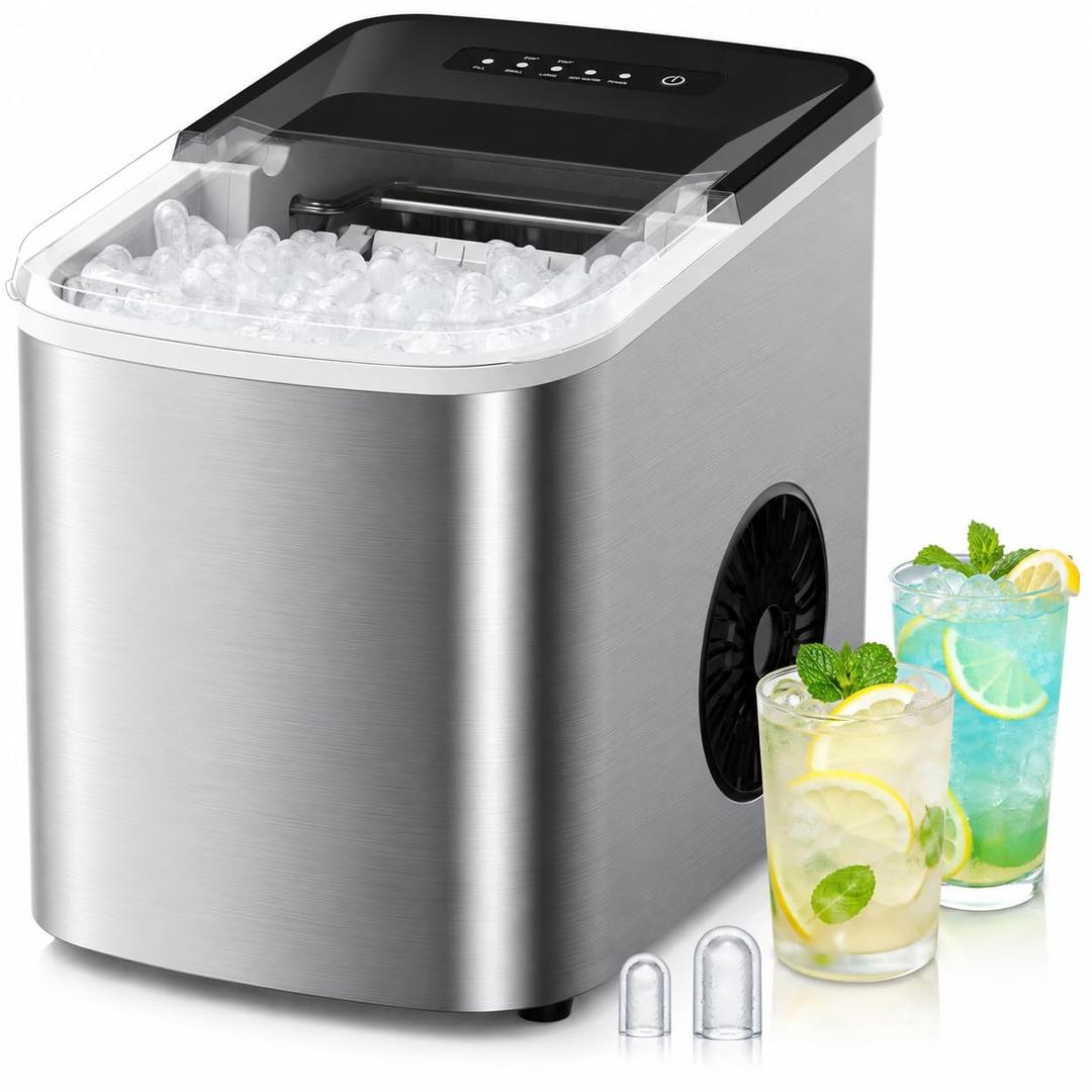 38 lbs/Day Countertop Ice Maker, 9 Ice Cubes in 3.5 Minutes