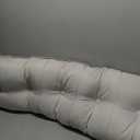 Johnear Large Headboard Pillow Cotton Linen Daybed Cushion Support Backrest Bolster Pillow Support Positioning Bed Sofa Rest Reading Pillow Ivory White, 76 x 3 x 20 inches