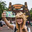 for iPhone 14 Pro Case, Cute Dinosaur Nature Pattern with Pastel Dinos, Military-Grade Drop Protection, Cute Soft Slim TPU Protective Cover with Camera Protection for Women & Girls