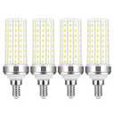 E12 led Bulb - 20W Candelabra Base, Daylight White 6500K, 150W Equivalent, LED Chandelier & Ceiling Fan Light - 2000LM, Non-Dimmable, 4 Pack