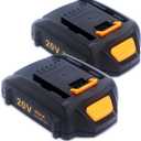 Biswaye 2-Pack WA3525 20V 4.0Ah Lithium Battery - Replacement for WA3520 WA3575 WA3578 Batteries, Compatible with WG163 WG183 WG261 WG779 20V/40V/80V Lawn Mower Blower Trimmer Outdoor Cordless Tools