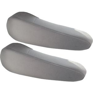 FH Group Flat Cloth Fabric Armrest Cover Semi-Universal Fit, One Pair Gray
