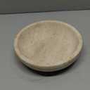FNTSTICGOODS Travertine Decorative Bowl - 7.8 Diameter & 2 Height - Key Bowl for Entryway Table - Travertine - Organic Modern Centerpiece - Beige/Natural