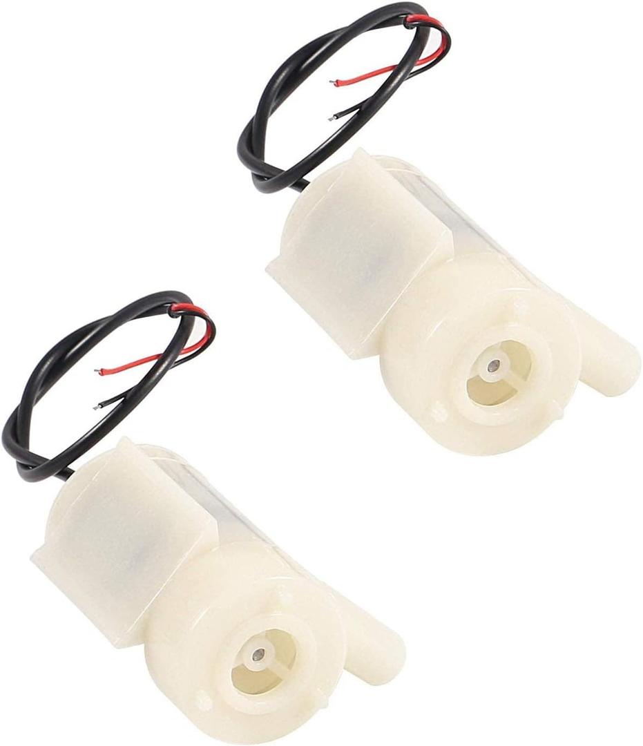 SIPYTOPF 2Pcs DC 3-5V USB Micro Submersible Mini Water Pump for Aquariums Fish Tank Pond Fountain Hydroponics Garden (White)