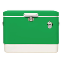 FSE Retro Metal Cooler, 80 Can/54 Qt. Capacity, Hard-Sided, Two Tone, Holds Up to 80 Beverage Cans, Metal Construction with Plastic Lining