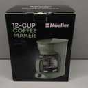 MELLERHOME 12-Cup Drip Green Coffee Maker, Borosilicate Carafe, Auto-Off, Reusable Filter, Anti-Drip, Keep-Warm Function, Clear Water Level Window, Green Kitchen Accessories & Dcor