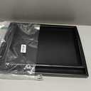 MDLUU Plastic Serving Tray, Ottoman Tray with Cutout Handles, Rectangle Butler Tray for Breakfast in Bed, Coffee Table Decor, Party (Black)