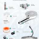 SR SUN RISE Filtered Shower Head with Handheld High Pressure 9 Spray Mode Showerhead Detachable Shower Head Water Softener Filters Beads for Hard Water Remove Chlorine 1 Filter Chrome