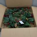  Christmas Wreath 20 in Holiday Hanging Xmas Decor Holly Berries Leaves