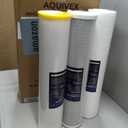 4.5 * 20 3 Stage Whole House Water Filter Set, Compatible with SimPure DB20P-3, iSpring WGB32B-KS, F3WGB32BKS, HQUA WF3-01, Express Water FLTWH2045CGS1, Pack with PP, GAC and CTO Filter, 1 Set