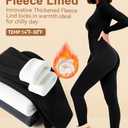 Laite Hebe Fleece Lined Leggings Women - High Waisted Winter Yoga Pants Tummy Control Soft Thermal Warm for Hiking Workout (Green, XXL)
