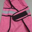 Reflective Puppy Raincoat - Waterproof Adjustable Pet Hooded Slicker Poncho Raincoats Jacket, Lightweight Dog Rain Coat(Pink, Small)