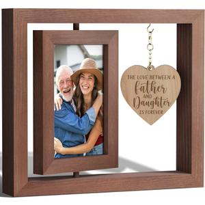 Tiblue Christmas Gifts for Dad from Daughter Son Kids Best Dad Gifts Papa Father Picture Frame 4x6 Father in Law Christmas Gift for Daddy Who Wants Nothing Birthday Gift for Step Bonus New Daddy
