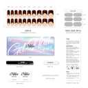 2 x Semi Cured Gel Nail Strips | Built-In Gel Top Coat | UV Light Required | Salon Quality, Easy Application And Removal (Leopard Goldtrim French)