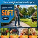1-Touch Dog Bark Deterrent Devices, 3 Sonic Heads Anti Barking Device for Dogs, 50FT Range Rechargeable Dog Training Tool with Flashlight, Safe Ultrasonic Bark Control, Helps Improve Behavior