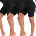 INNERSY Women's Slip Shorts for Under Dresses High Waisted Shorts 2-Pack (Black, XS)