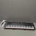 61 keys keyboard piano, Electronic Digital Piano with Built-In Speaker Microphone, Sheet Stand and Power Supply, Portable piano Keyboard Gift Teaching for Beginners (Black)