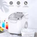 COWSAR Ice Maker Countertop, Portable Ice Machine with Self-Cleaning, 26.5 lbs/24Hrs, 8 Ice Cubes in 6 Mins, Ice Basket and Scoop, Ideal for Home, Kitchen, Bar, Camping