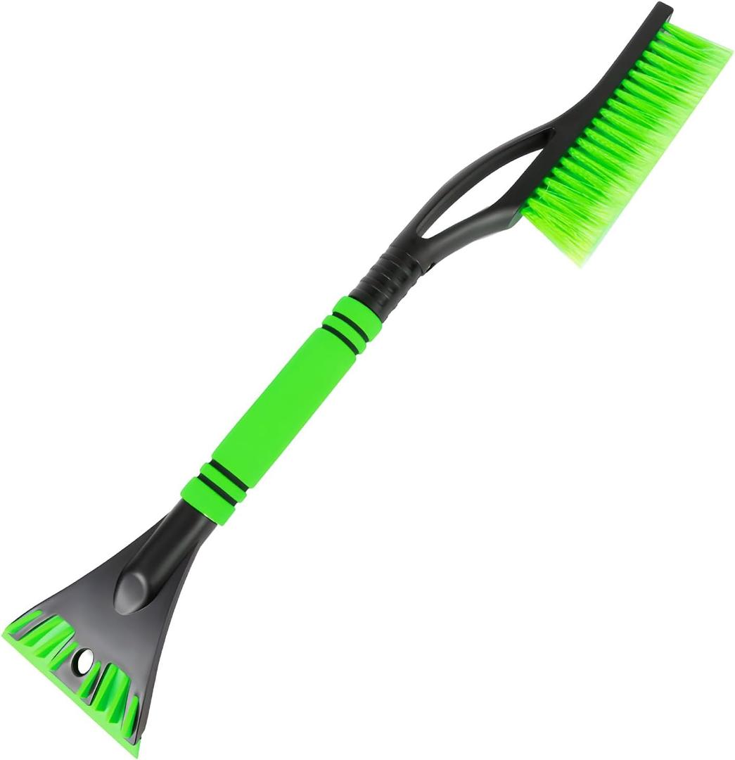 DXNQ Car Snow Brush and Ice Scraper, 24" Scratch Free Snow Remover with Comfortable Foam Grip, Detachable Winter Cleaning Brush Ice Scraper for Car Windshield Window Roof (Green)