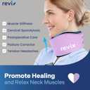 REVIX Soft Neck Brace Cervical Collar, Adjustable Neck Support Brace with Hot Cold Gel Pack & Cervical Support Collar for Sleeping, Relieves Cervical Spine Pressure, Purple